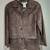 Jessica Holbrook leather suede JACKET Blazer women's Med 1 thumbnail