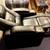 Pleather Black Recliner Chair Storage Arms  36wx43d 3 thumbnail