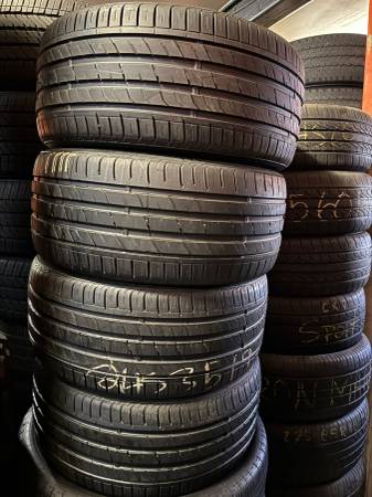19" Tires Set of Used 245/35R19 Nexen 1