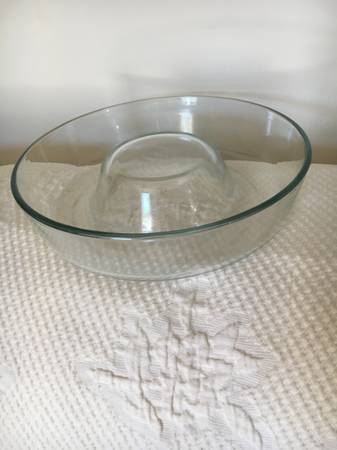 Vintage 1980s Pyrex Round Glass Dish - France 1