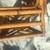 Vintage BoHo burned bamboo + wicker lap / bed tray A107 14 thumbnail