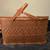 1950s Hawkeye brown woven picnic basket, really nice, looks amazing. 1 thumbnail