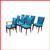 Mid 20th Century Heywood Wakefield Teal Dining Room Chairs, Set Of Eig 1 thumbnail