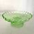 Greem Uranium Swirl Bohemian Glass Compote 5.5” Wide 14 thumbnail