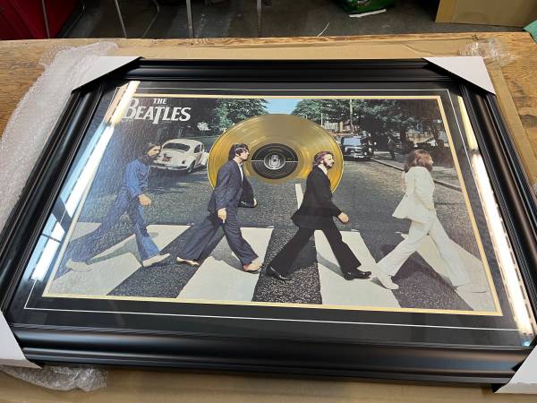 The Beatles frame memorabilia 30” by 40” 1