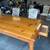Pine dining table with 6 upholstered chairs 2 thumbnail