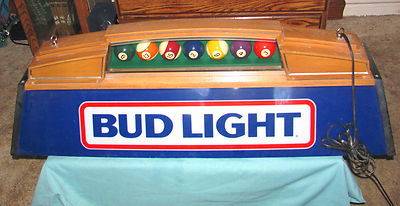VINTAGE ANHEUSER BUSCH 'BUD LIGHT' POOL TABLE LIGHT MINT CONDITION... 1