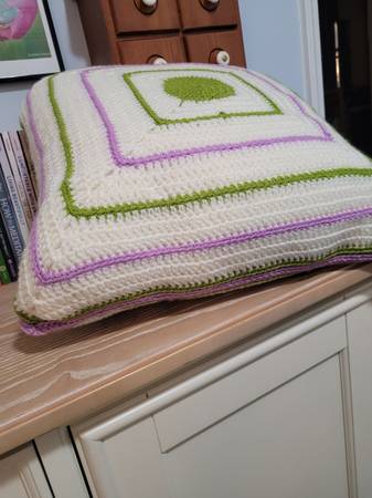 Purple LadyBug Pillow 18" Handmade Crocheted - $50 (Columbia)63471026504833124