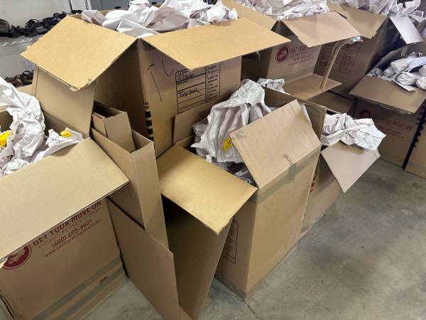 Moving boxes and wrapping paper 1