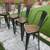 Industrial Bar Stools High Back Metal Wood Seat Set of 4 1 thumbnail