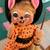 ANNALEE HALLOWEEN WITCH MOUSE IN ORANGE WITH SPIDERS CARRYING BROOM, 2 2 thumbnail