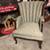 Antique Queen Anne high back mahogany wood chair 1 thumbnail