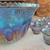 Indiana Carnival Glass Iridescent Blue Punch Bowl set 4 thumbnail