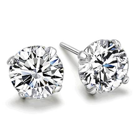Crystal Circle Round Stud Earrings 1
