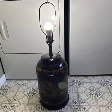 *Open to Offers* Frederick Cooper Tea Canister Tole 84 Lamp Large Blac - $450 (oakland hills / mills)63471475554817123