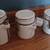 4 piece Alco white ceramic canister set with easy open air tight clamp 3 thumbnail