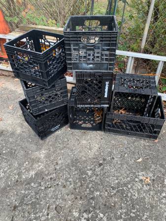 Milk crates amazing deal 6 square 2 rectangular all for just $20 1