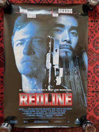 REDLINE (1997) Rolled 1 Sheet Poster.  With Rutger Hauer 1