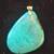 Turquoise Pendant w/18kt Gold Plated Bail. 2 thumbnail