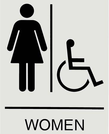 Bathroom Sign Stickers.(NEW) 1