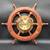Vintage Ship Wheel Port Hole Clock Time Quartz Brass 24" Wood Nautical 1 thumbnail