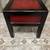 Red and Black Wood Table or Stool Bench 1 thumbnail