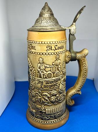 Anheuser-Busch Lidded Beer Stein CSL2 1976 Budweiser Ceramarte Brazil 1
