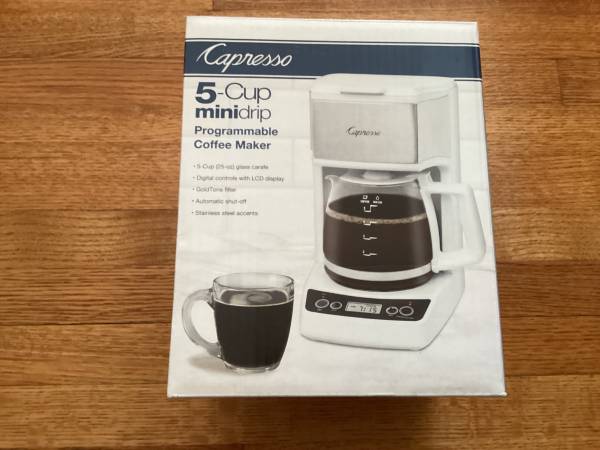 BRAND NEW Capresso 5-Cup Mini Drip Coffee Maker in Sealed Box 1