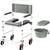 Bedside Commode with Wheels, Shower Wheelchair with 300 LBS Weight Cap 1 thumbnail
