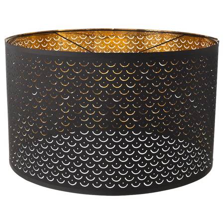 New Ikea NYMO Black Gold Perforated Drum Lamp Shade 1