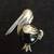 VINTAGE MEXICAN DESIGNER 940 SILVER PELICAN BROOCH 6 thumbnail