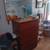 Full Wood Bed Frame, Box spring and Tall Dresser w/mirror med. color 2 thumbnail