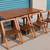 Vintage Mid Century Teak Drop-Leaf Dining Table with 4 Folding Chairs 13 thumbnail