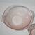 Jeannette Depression Glass Homespun Pink handled serving salad bowl 2 thumbnail