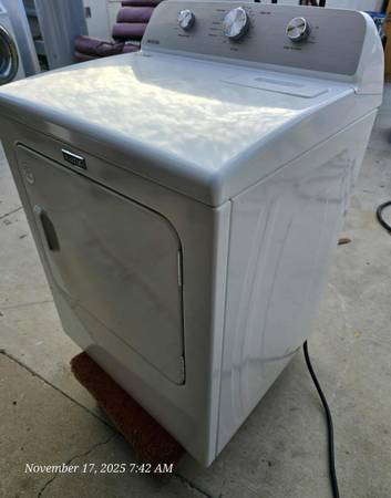 White electric Maytag dryer 1