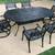 Patio Set Outdoor furniture Hanamint Newport 6 Seat Dining 7ft 90lb Oval Table 5 thumbnail