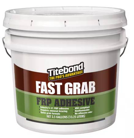 *NEW* Titebond 448 oz. Yellow Fast Grab FRP Construction Adhesive Pail 1