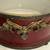 Set of Vintage Burgundy Beautiful Ceramic Bowls w/Brass Decor and Lids 12 thumbnail