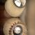 Pair of Mismatched Vintage Hobnail Milk Glass Lamps - Eclectic Decor 5 thumbnail