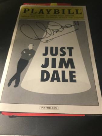 Jim Dale "Just Jim Dale" playbill signed 1