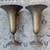 Pair (2) 8.5" Vintage Floral Etched Solid Brass Bud Vase Votive India 1 thumbnail