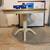 Wood Circle Table. White and Stain. 2 thumbnail