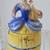 VTG Porcelain Trinket / powder box. Lady in blue & yellow dress 6 thumbnail
