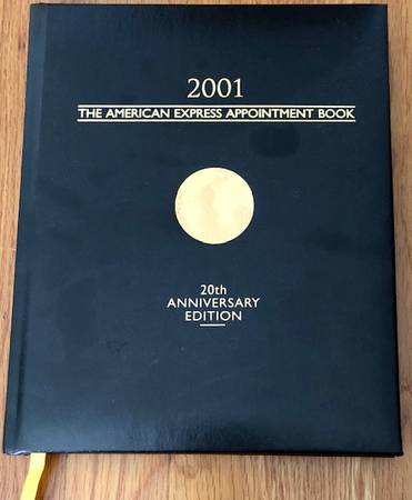 20th Anniversary - 2001 American Express Appointment Book 1