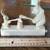 Russian Carved Wooden Folk Art Toy Bear/Rabbit w/Pushbutton Action 1 thumbnail