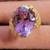 Vintage Large Amethyst Ring with 14K Woven Filagree Bypass Design 19 thumbnail