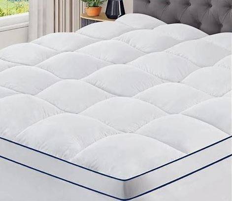 Cymula mattress topper & Navy Duvet Set 1