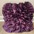 2 Square Throw Pillows, Deep Purple Satin Ruffle, Paisley Ivory Velvet 2 thumbnail