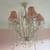 Pink Crystal Chandelier Shabby Chic  Large size 5 bulbs 13 thumbnail