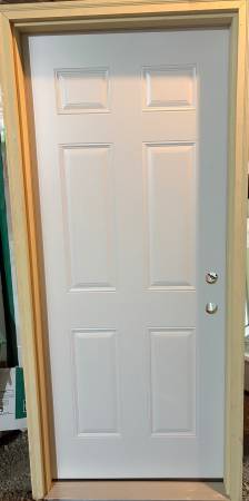New 34x80 steel exterior door, 6 panel 1